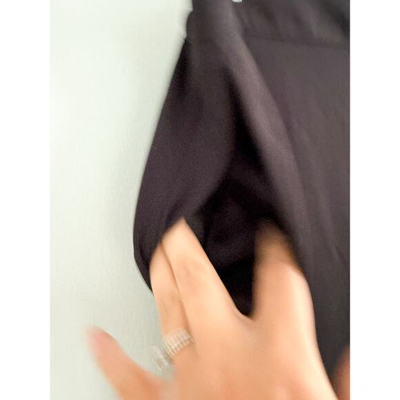 Madewell | NWT Pull-On Straight Pants in Crepe in true black | Sz L - Picture 4 of 10